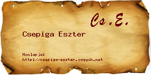 Csepiga Eszter névjegykártya