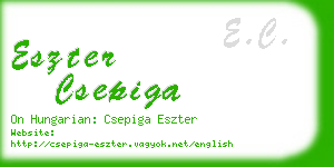 eszter csepiga business card